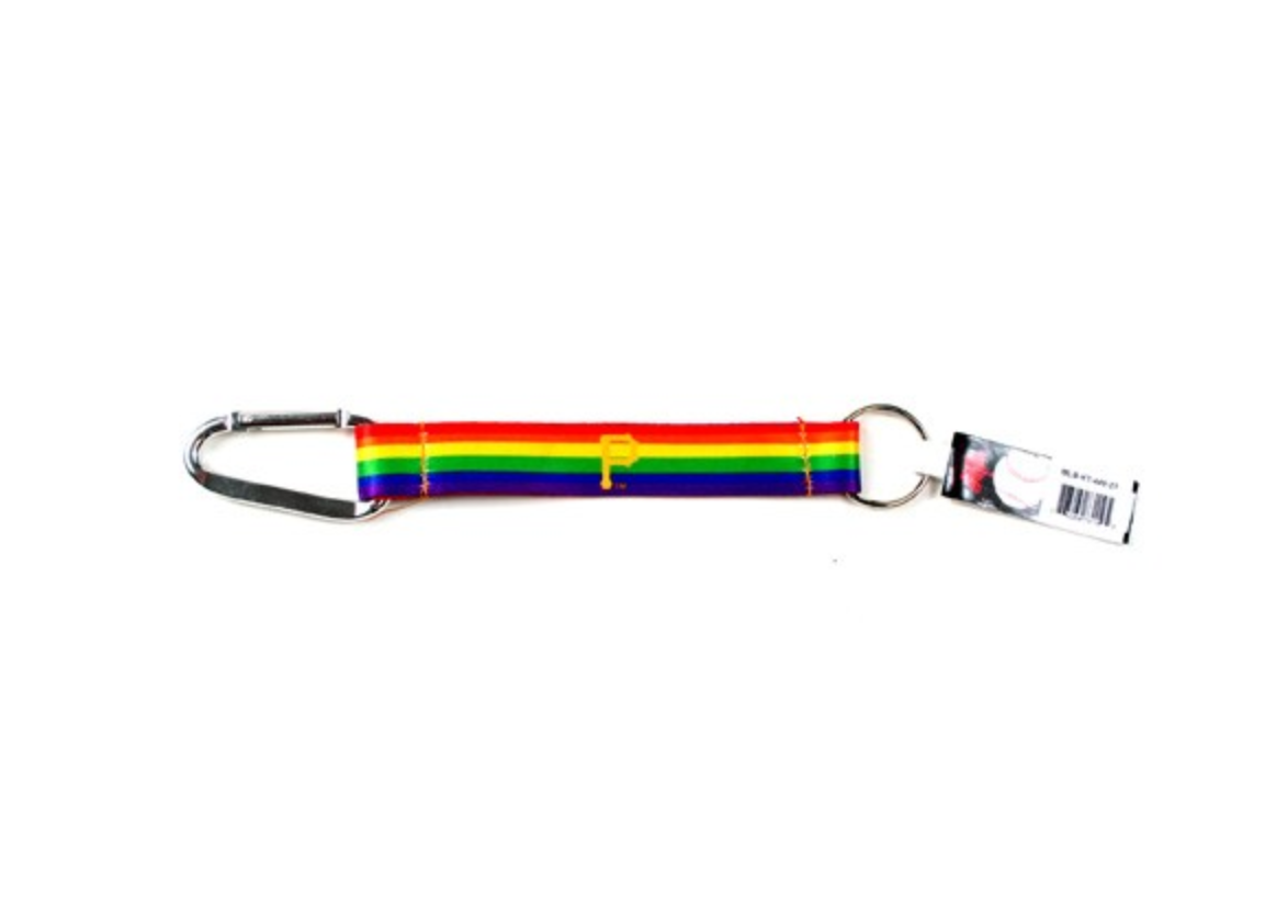 Pittsburgh Pirates Rainbow Carabiner Keychain image 0