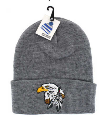 Native America Eagle Beanie image 0