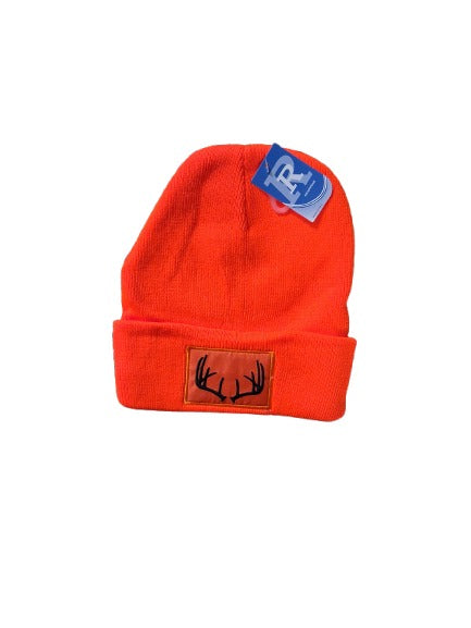 Hunter Antlers Cuff Knit Hat Orange image 0