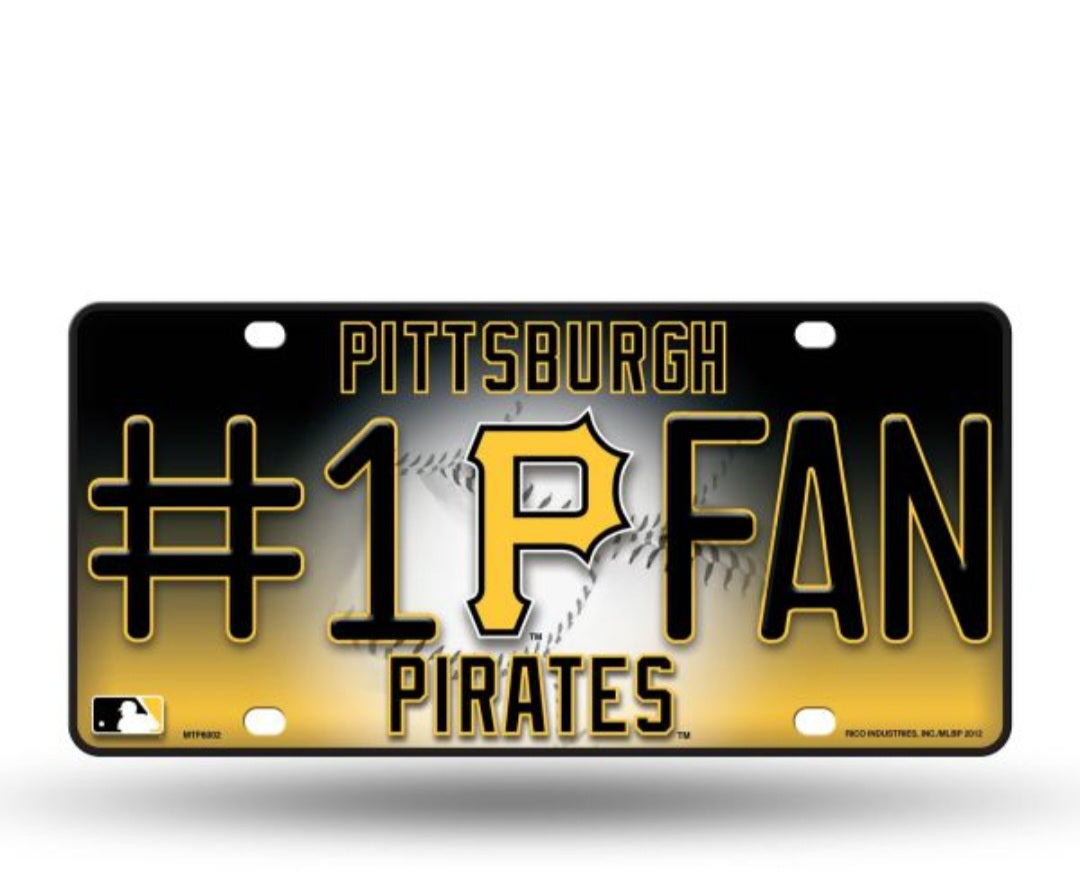 Pittsburgh Pirates #1 Fan Metal License Plate image