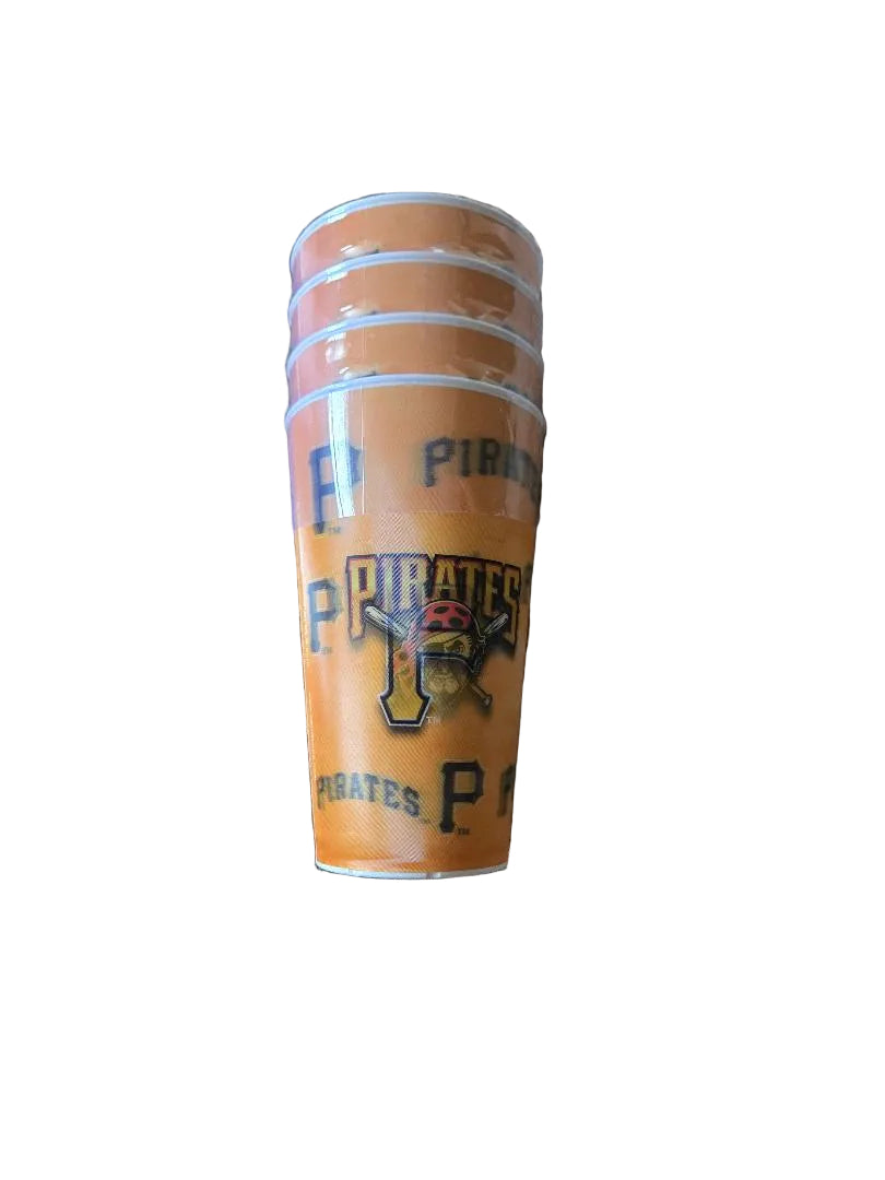 Pittsburgh Pirates 4 Pack Plastic Lenticular Cups