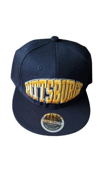 Pittsburgh Snap Back Flat Bill Hat image 0