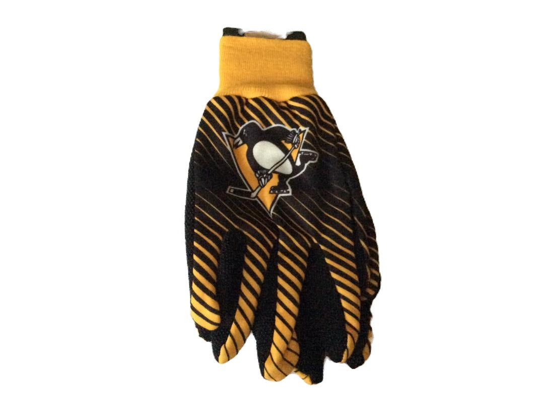 Pittsburgh Penguins Striped Utility Gloves image 0