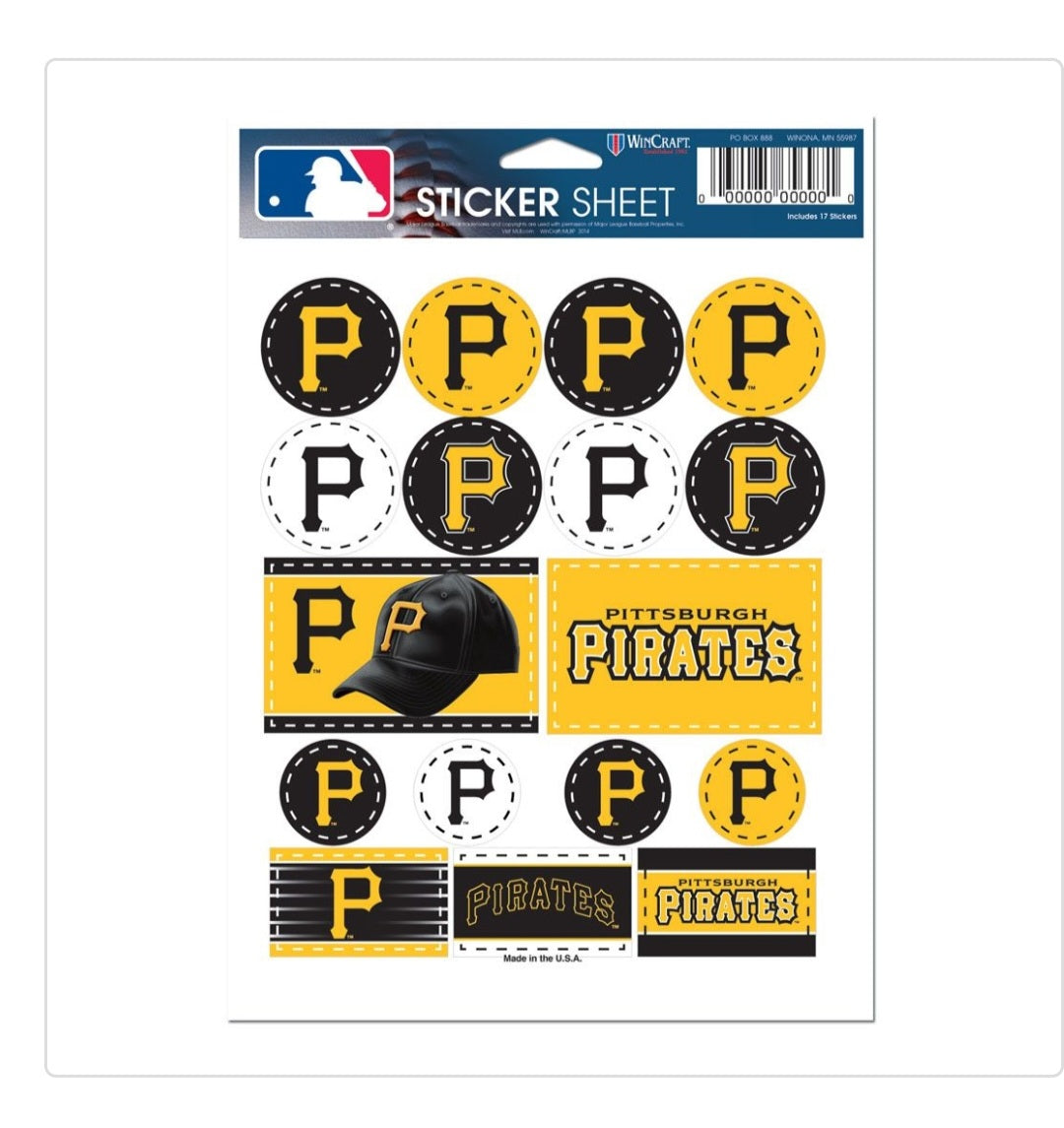 Pittsburgh Pirates Sticker Decal Sheet image 0