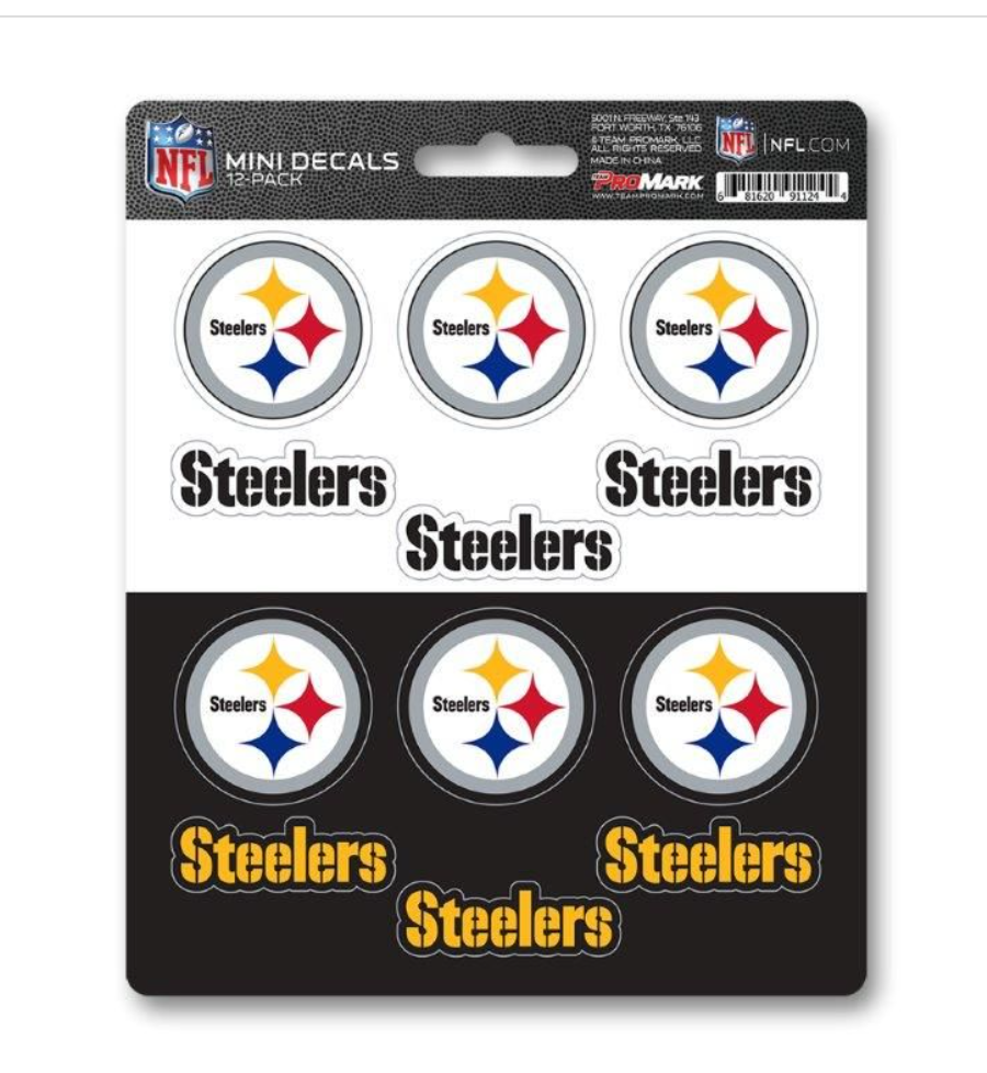 Pittsburgh Steelers Mini Decals 12 Pack image 0
