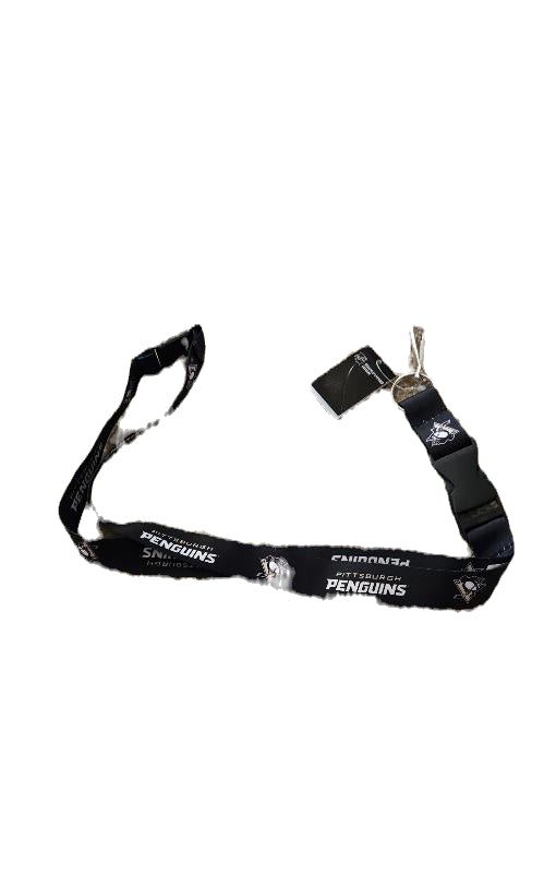Pittsburgh Penguins Black Logo Lanyard image 0