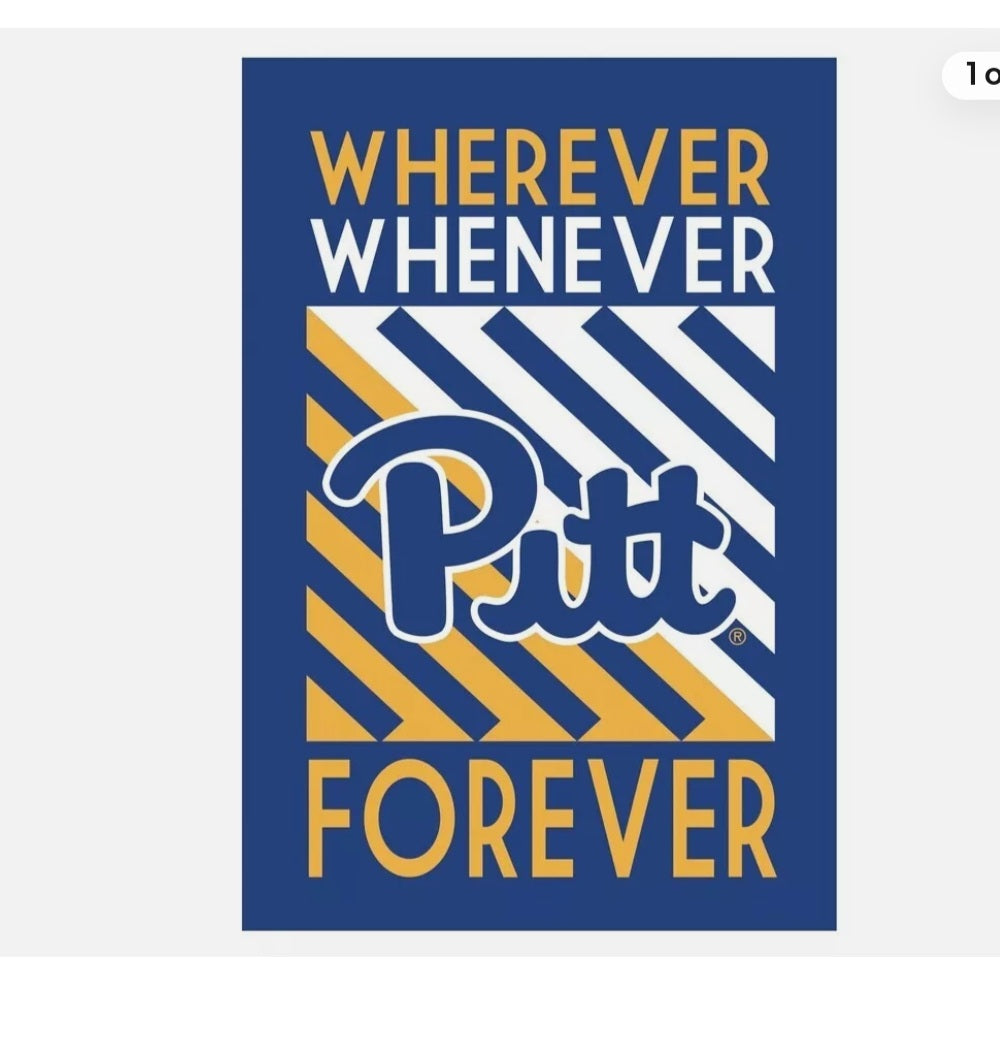 Pitt Panthers Forever Garden Flag image 0