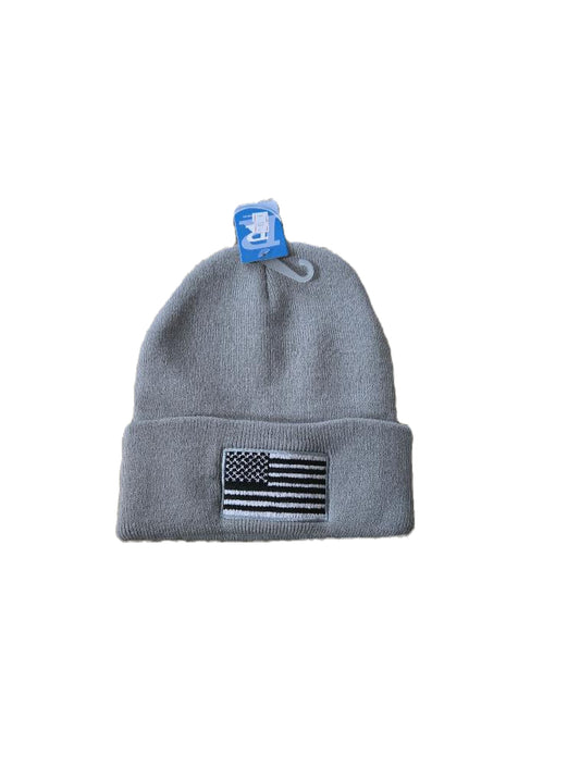 Flag Grey Cuffed Knit Hat image 0