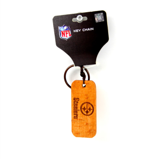 Pittsburgh Steelers Wood Keychain image 0