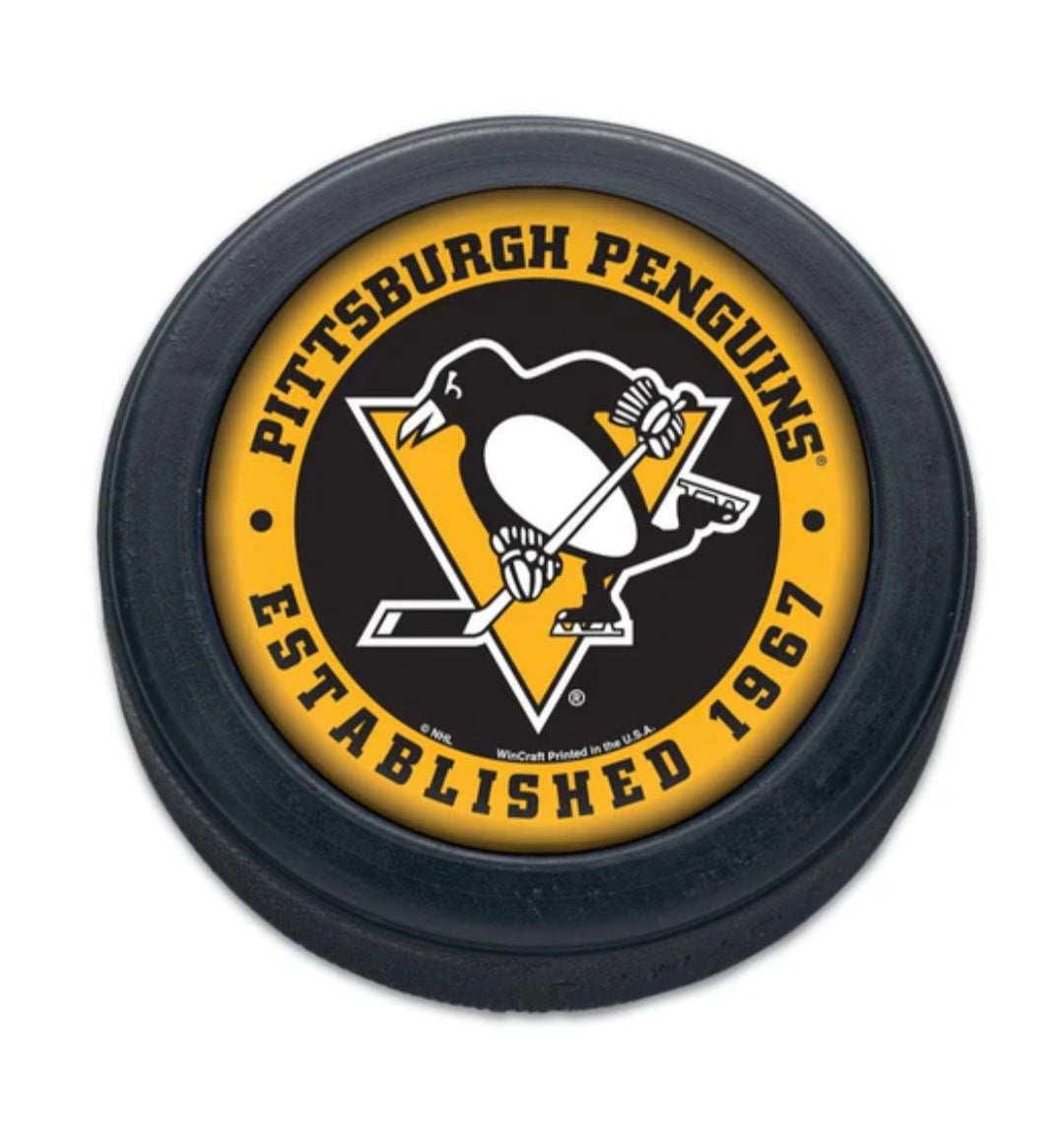Pittsburgh Penguins Established 1967 Puck image 0