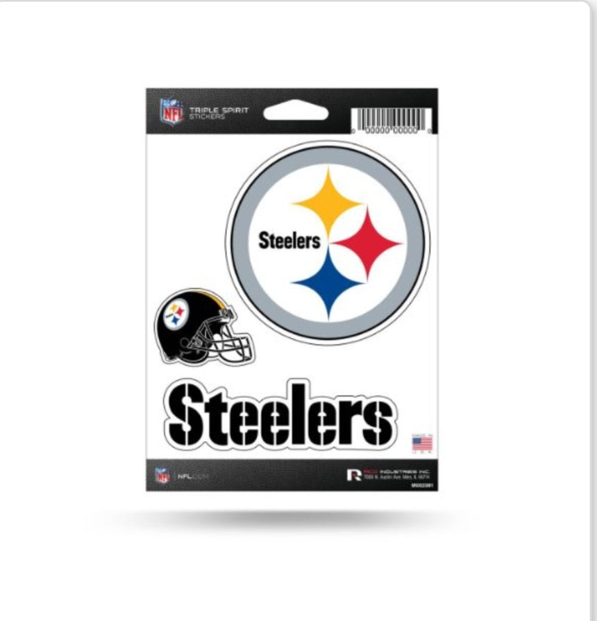 Pittsburgh Steelers Triple Spirit Stickers image 0