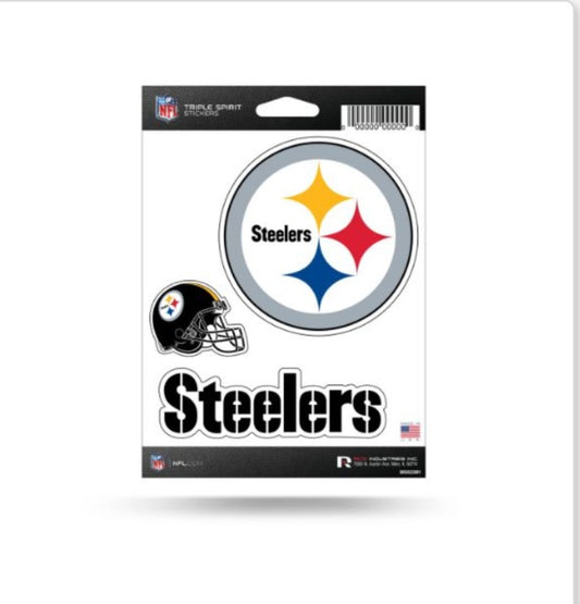 Pittsburgh Steelers Triple Spirit Stickers image 0