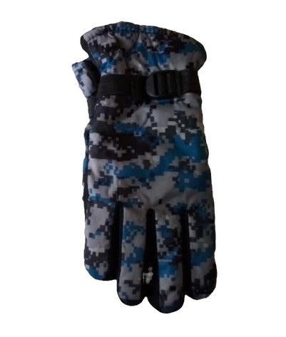 Digital Camouflage Insulated Gloves Blue image 0