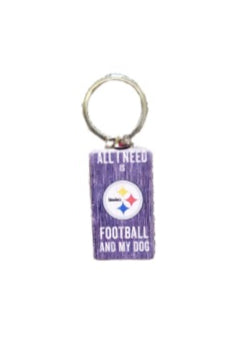 Pittsburgh Steelers All I Need Wood Keychain image 0