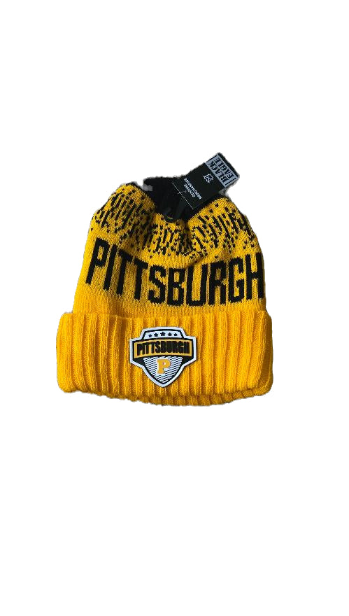 Pittsburgh Gold Rubber Cuffed Knit Hat image 0