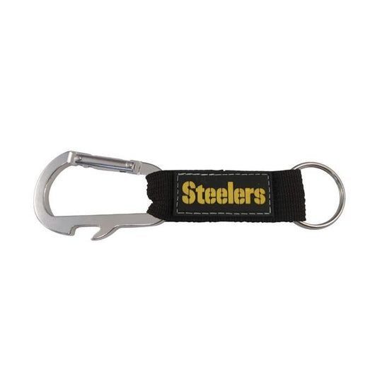 Pittsburgh Steelers Carabiner Bottle Opener Keychain image 0
