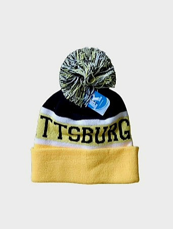Pittsburgh Knit Hat with Pom Pom image 0