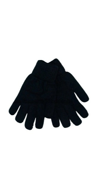 Black Knit Insulated Gloves 