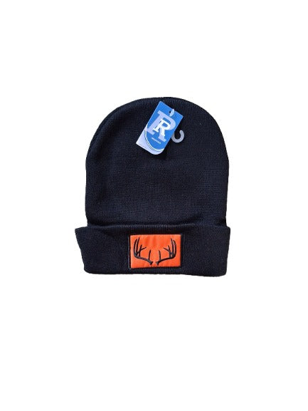 Hunter Antlers Cuff Knit Hat Black image 