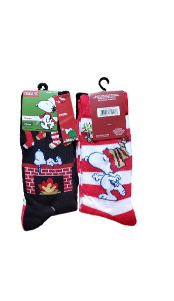 Men's 2 Pack Christmas Snoopy Socks image 