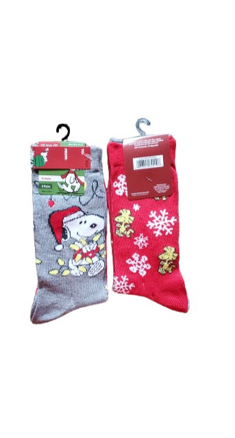 Men's 2 Pack Snoopy Christmas Socks image 