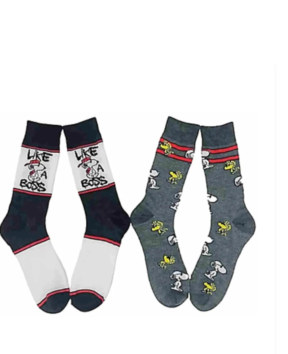 Men's Snoopy Likes a Boss Socks image 