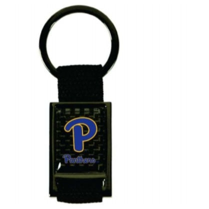 Pitt Panthers Carbon Fiber Keychain image 