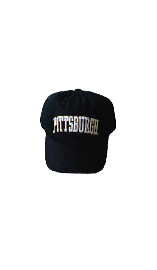 Pittsburgh Black Baseball Cap White Letter