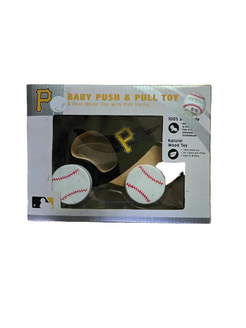 Pittsburgh Pirates Baby Push & Pull Wood Toy