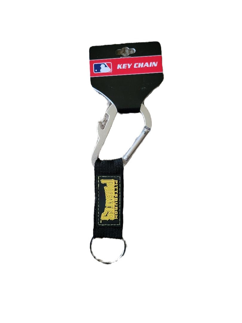 Pittsburgh Pirates Carabiner Clip Keychain Bottle Opener Combo image 