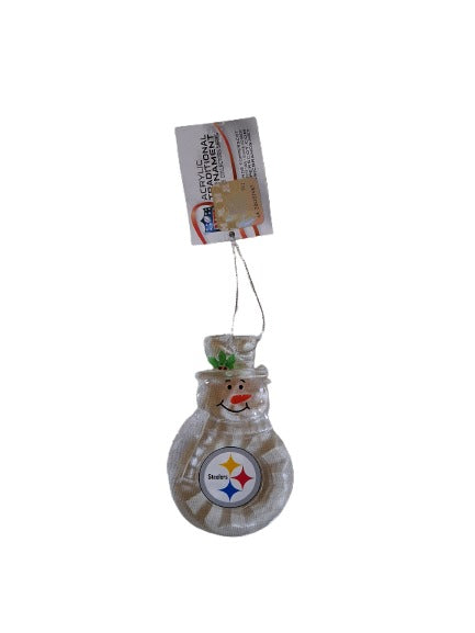 Pittsburgh Pittsburgh Steelers Acrylic Snowman Christmas Ornaments image 0