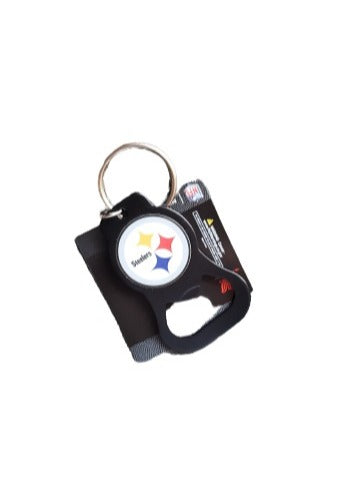 Pittsburgh Steelers Black Bottle Opener Keychain image 