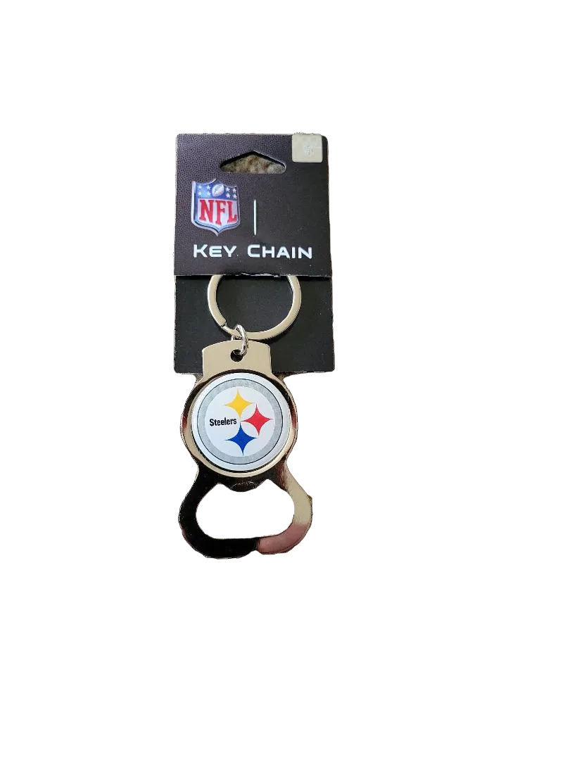 Pittsburgh Steelers Bottle Opener Keychain Metal image 0