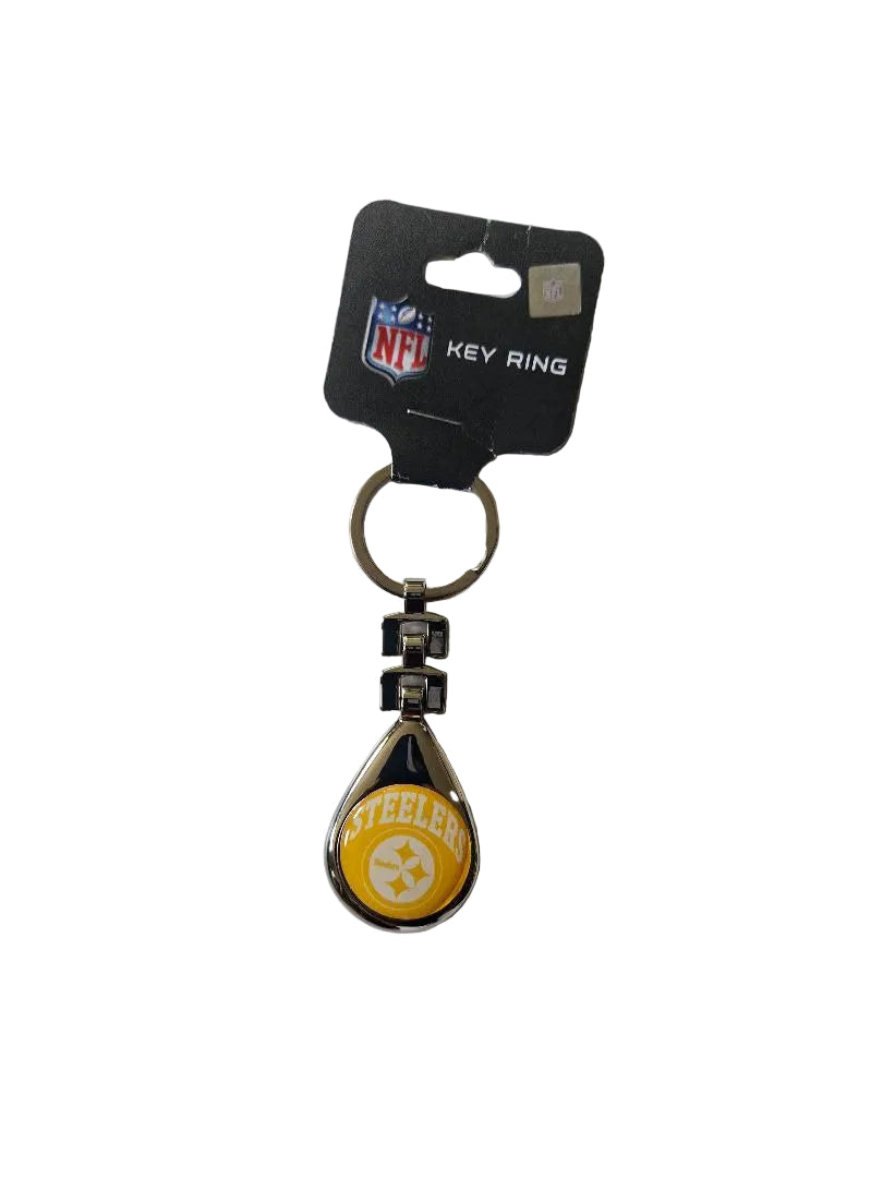 Key ring with Steelers logo on a gray background

