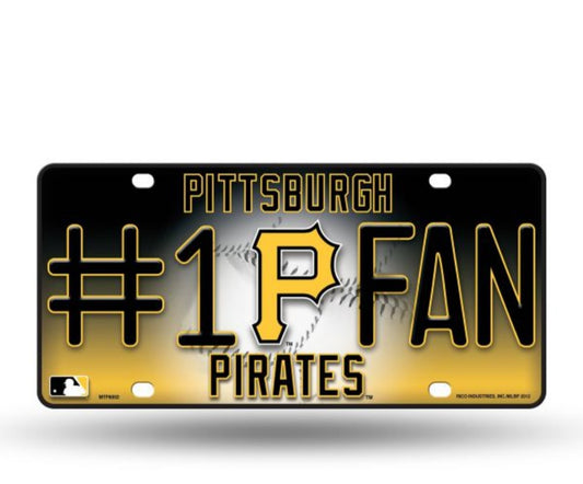 Pittsburgh Pirates #1 Fan Metal License Plate image 0