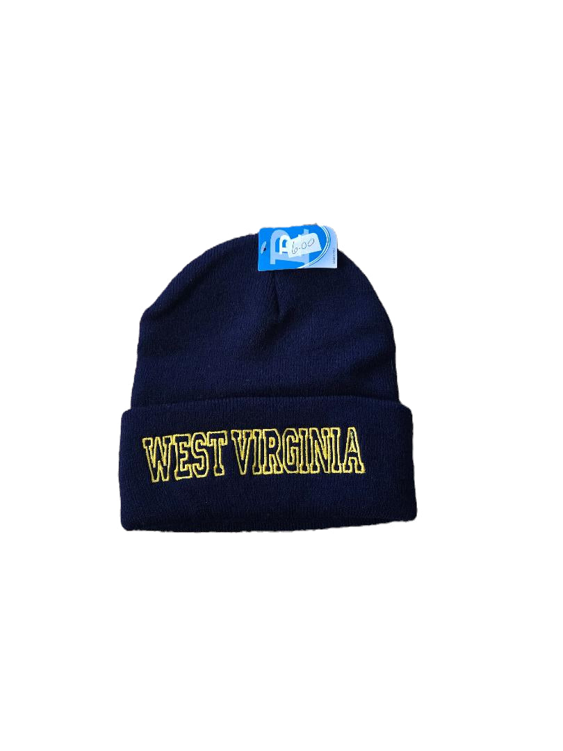 West Virginia Blue Cuffed Knit Hat image 0