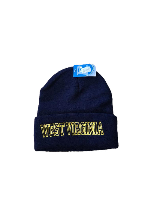 West Virginia Blue Cuffed Knit Hat image 0