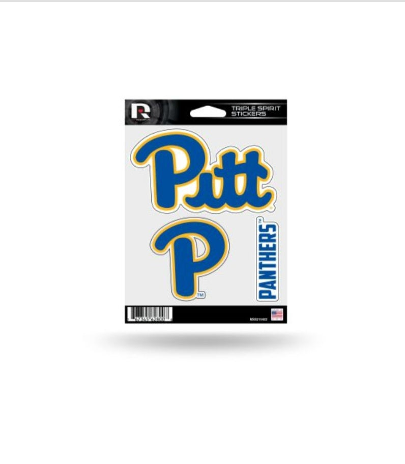 Pitt Panthers Triple Spirit Stickers image 0