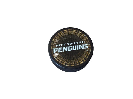 Pittsburgh Penguins Stained Glass Puck image 0