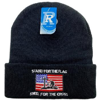 Stand For The Flag Black Knit Hat image 0