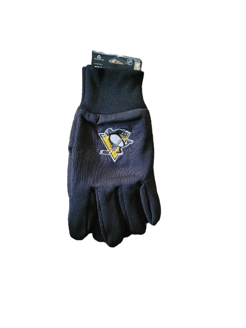 Pittsburgh Penguins Black Utility Gloves image 0