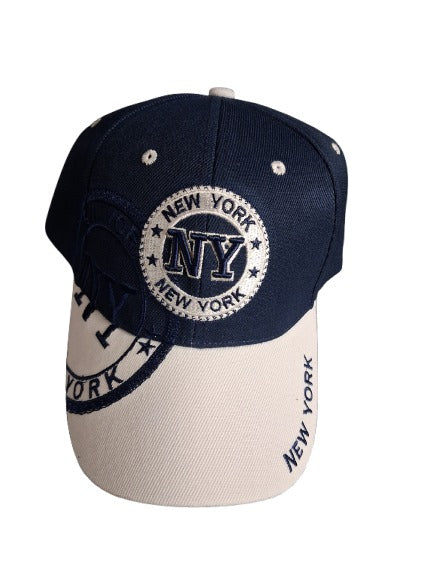 Baseball cap with 'New York' and 'NY' branding on a white background