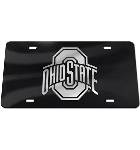 Ohio State Black Metal License Plate